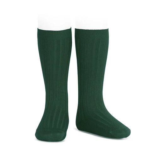 Condor Knee High Ribbed Sock (#780 Verde Botella)