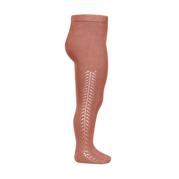 Condor Side Openwork Tights (#126 Terracota)