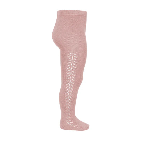 Condor Side Openwork Tights (#526 Rosa Palo)