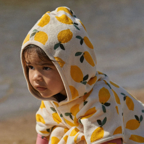 Nature Baby Lemon Print Poncho Towel