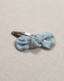 Pretty Wild Anna Bow Snap Blue w/ Yellow Floral