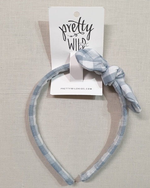 Pretty Wild Kids Sammy Headband Grey Check