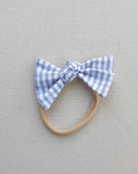 Pretty Wild Lucille Bow Elastic Headband Stone Check