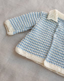 Knitted by Nana Cardigan Baby Blue Stripe