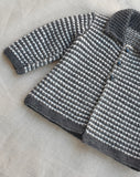 Knitted by Nana Cardigan Grey Stripe