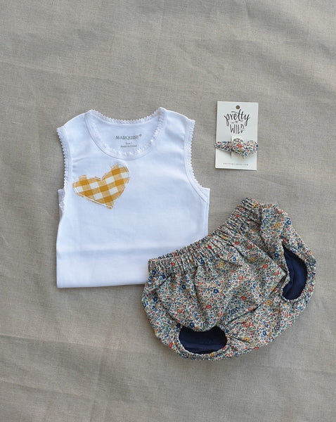 Pretty Wild Kids Singlet & Bloomer Set White/Katie Millie