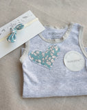 Pretty Wild Kids Singlet & Bloomer Set Grey/Powder Blue