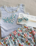 Pretty Wild Kids Singlet & Bloomer Set Grey/Powder Blue