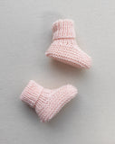 Knitted by Nana Cuffed Booties Pale Pink