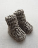 Knitted by Nana Cuffed Booties Koala