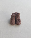 Knitted by Nana Cuffed Booties Truffle
