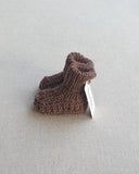 Knitted by Nana Cuffed Booties Truffle