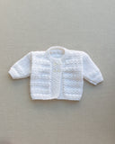 Knitted by Nana Alexander Cardigan White