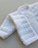 Knitted by Nana Alexander Cardigan White