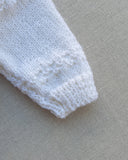 Knitted by Nana Alexander Cardigan White