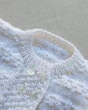 Knitted by Nana Alexander Cardigan White