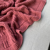 Knitted By Nana Alex Blanket Raspberry - 700 x 800mm