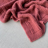 Knitted By Nana Alex Blanket Raspberry - 700 x 800mm