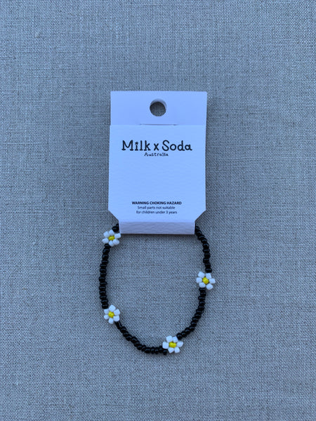 Milk X Soda Daisy Bracelet - Black
