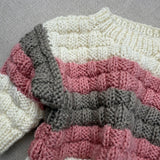 Knitted by Nana Mabel Jumper - Multi Stripe Soft Blush