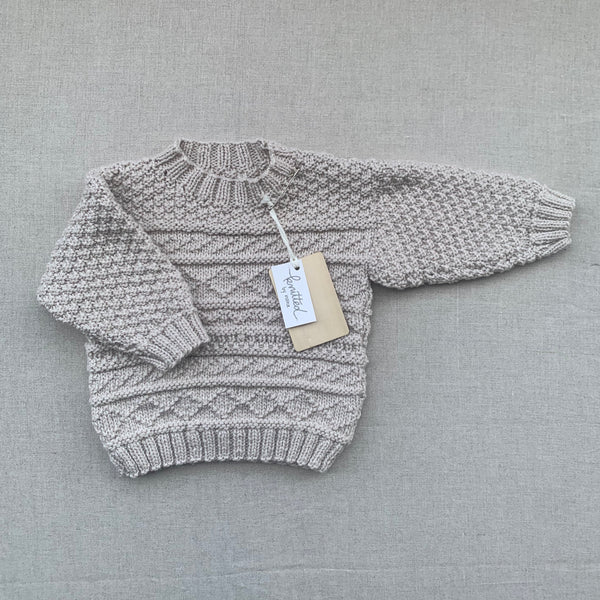 Knitted by Nana Basil Jumper- Champagne