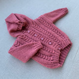 Knitted by Nana Hooded Cardigan - Spice