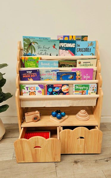 Q Toys 4 Tier Bookshelf & Drawers