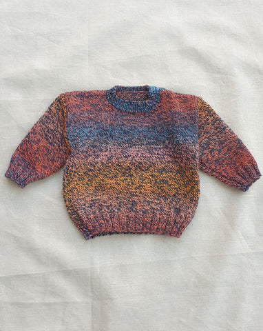 Knitted by Nana Jumper Blue Orange Gradient