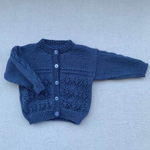 Knitted by Nana Michael Cardigan - Blue Denim