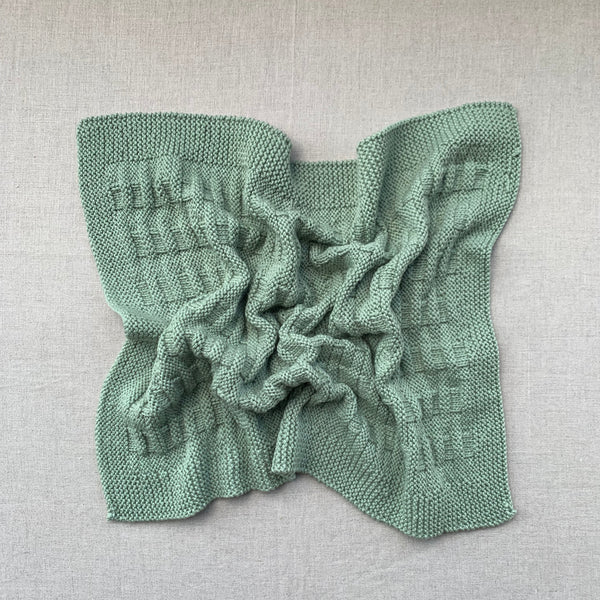 Knitted By Nana Billy Blanket Jade 600 x 470mm