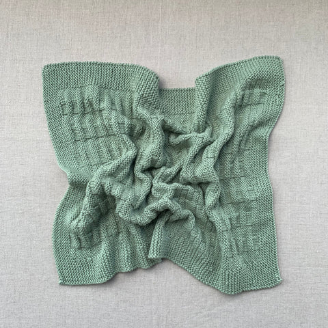 Knitted By Nana Billy Blanket Jade 600 x 470mm