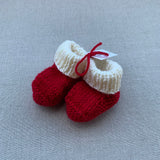Knitted by Nana Savva Cuffed Booties - 2 Tone