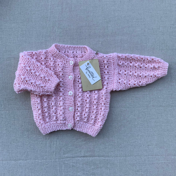 Knitted by Nana Juniper Cardigan - Baby Blossom
