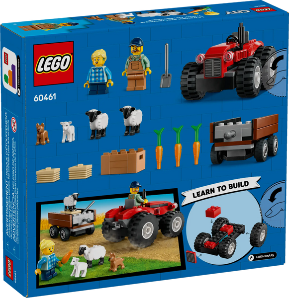 LEGO City Red Farm Tractor with Trailer & Sheep