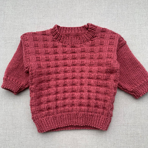 Knitted by Nana Jojo Jumper - Turkish Rose