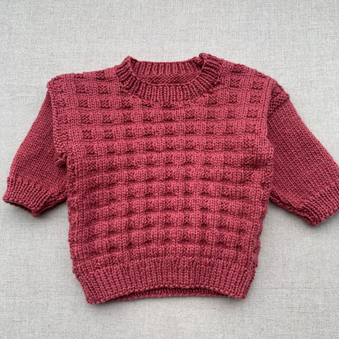 Knitted by Nana Jojo Jumper - Turkish Rose