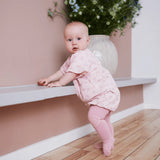 GoBabyGo Non Slip Crawling Tights - Dusty Rose