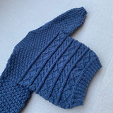 Knitted by Nana Basil Cardigan - Blue Denim