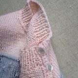 Knitted by Nana Mary Jumper - Multi Stripe Rose Petal