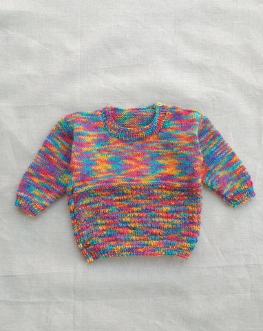Knitted by Nana Jumper Rainbow