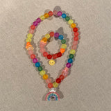 Red Bobble Sunshine Rainbow Bracelet