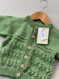 Knitted by Nana Michael Cardigan - Soft Jade