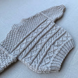 Knitted by Nana Basil Cardigan - Stone