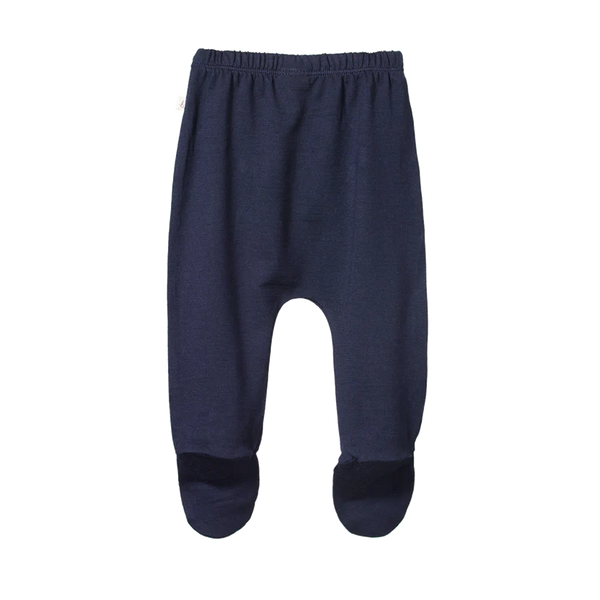 Nature Baby Merino Footed Romper Navy
