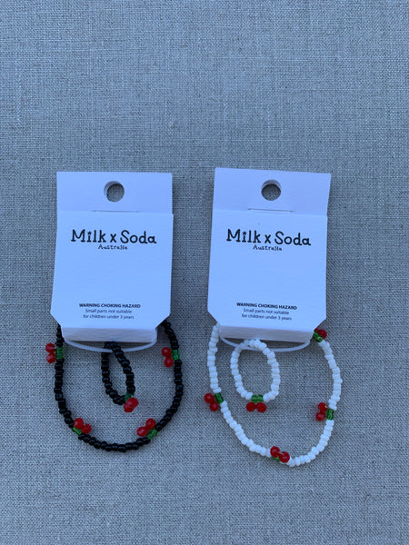 Milk X Soda Cherry Bracelet & Ring Set