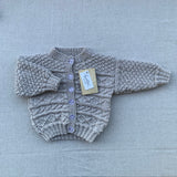 Knitted by Nana Basil Cardigan - Stone