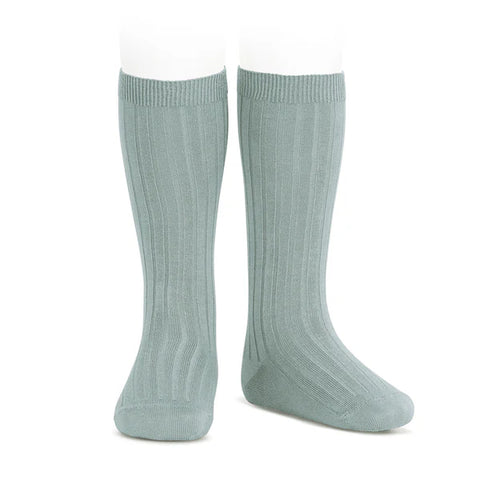 Condor Knee High Ribbed Sock (#756 Verde Seco)