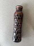 Antique Diamond Flat Lid Curved Copper Bottle – 800ml