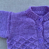 Knitted by Nana Ren Cardigan - Whisper Viola