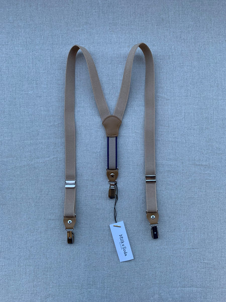 Milk x Soda Leonardo Suspenders / Braces - Beige